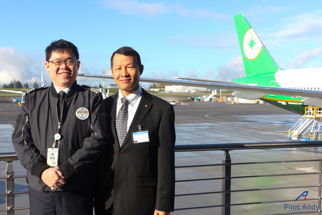 EVA Air's Chairman K.W. Chang and President Austin Cheng.